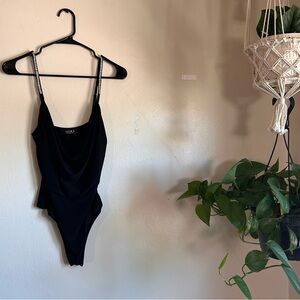 Rhinestone Strap Bodysuit